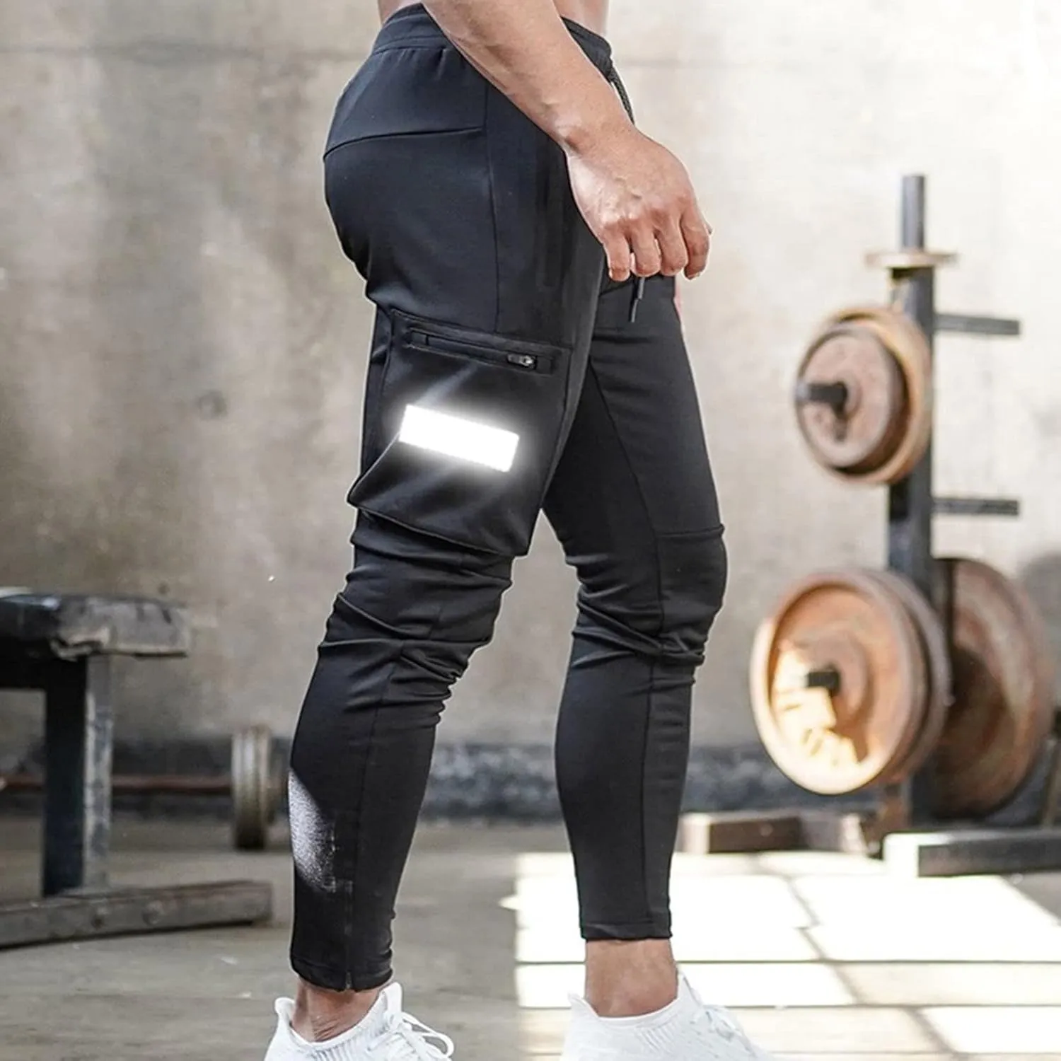 Male Versatile All Season Cargo Pants Multi Pocket Zip Button Hem Solid Color Outdoor Trousers Sport Pants