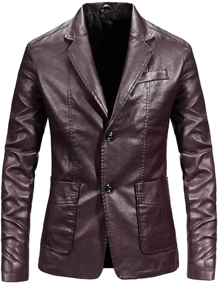 Men Motor & Biker Leather Jacket, Mens Bomber Jacket, Soft PU Leather Coat