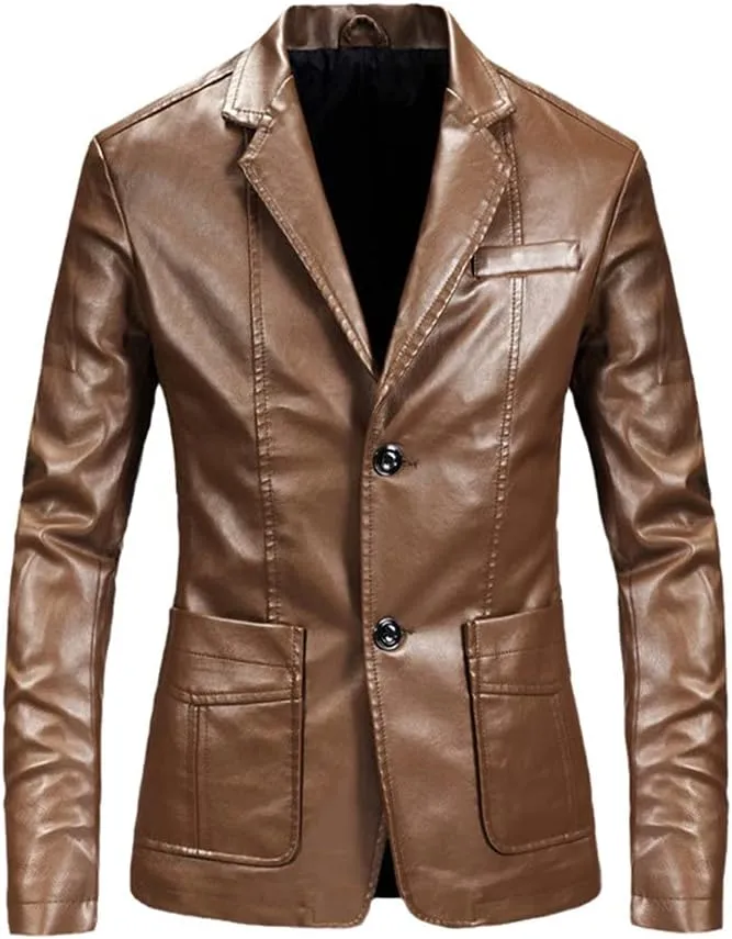 Men Motor & Biker Leather Jacket, Mens Bomber Jacket, Soft PU Leather Coat