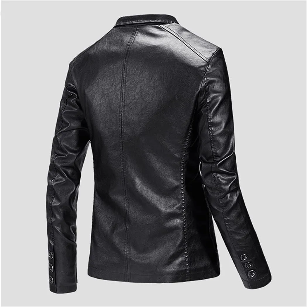 Men Motor & Biker Leather Jacket, Mens Bomber Jacket, Soft PU Leather Coat