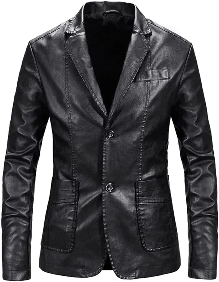 Men Motor & Biker Leather Jacket, Mens Bomber Jacket, Soft PU Leather Coat