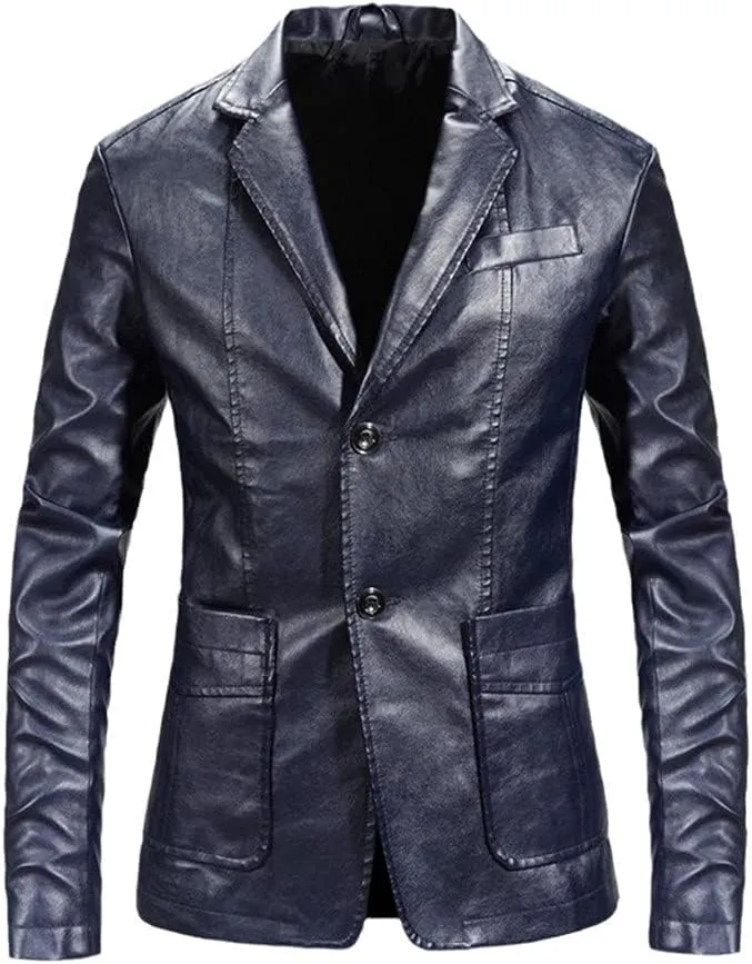 Men Motor & Biker Leather Jacket, Mens Bomber Jacket, Soft PU Leather Coat