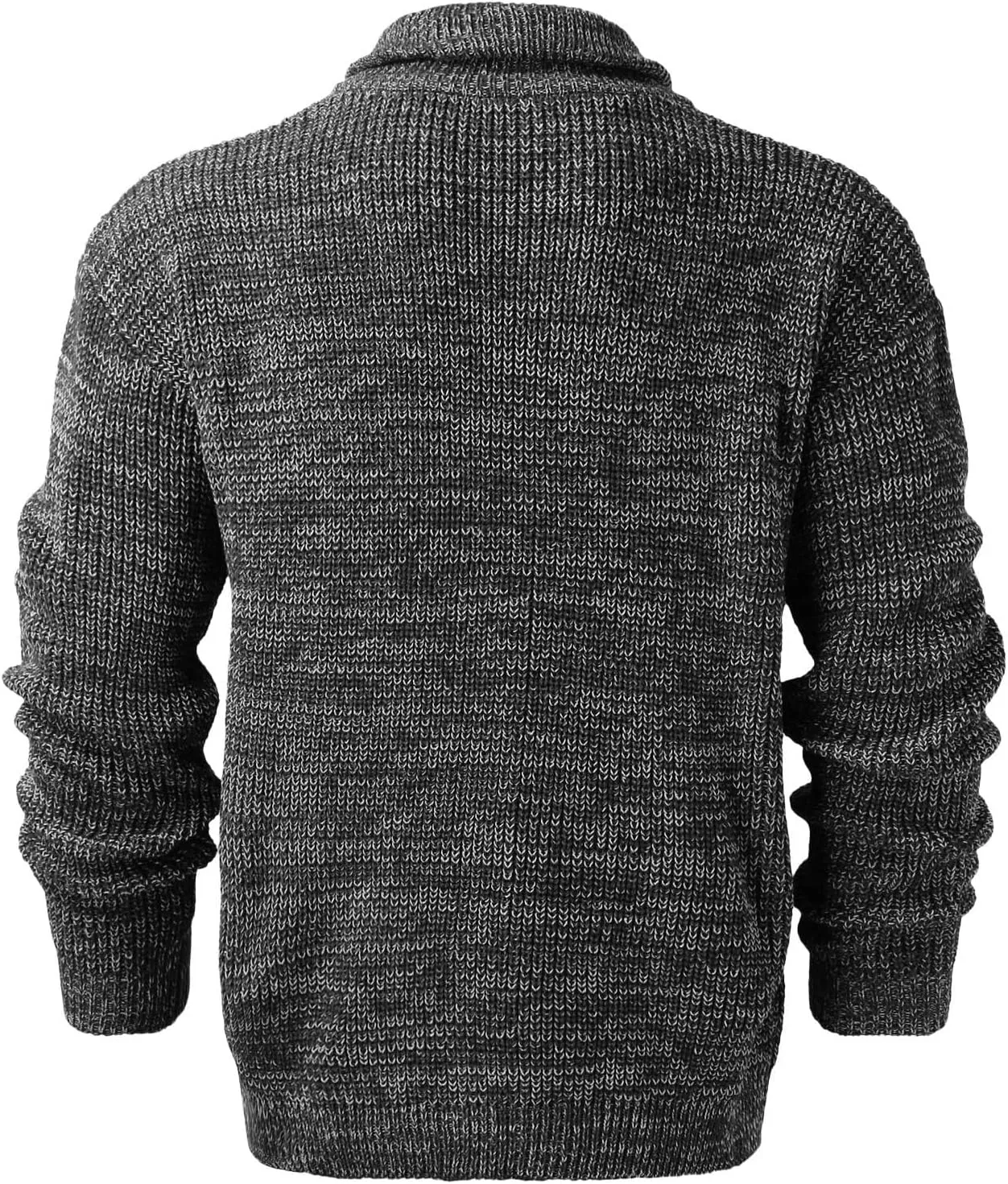 Mens Cable Knit Cardigan Sweater Casual Shawl Collar Loose Fit Sweater Long Sleeve Button Down Cardigans with Pockets