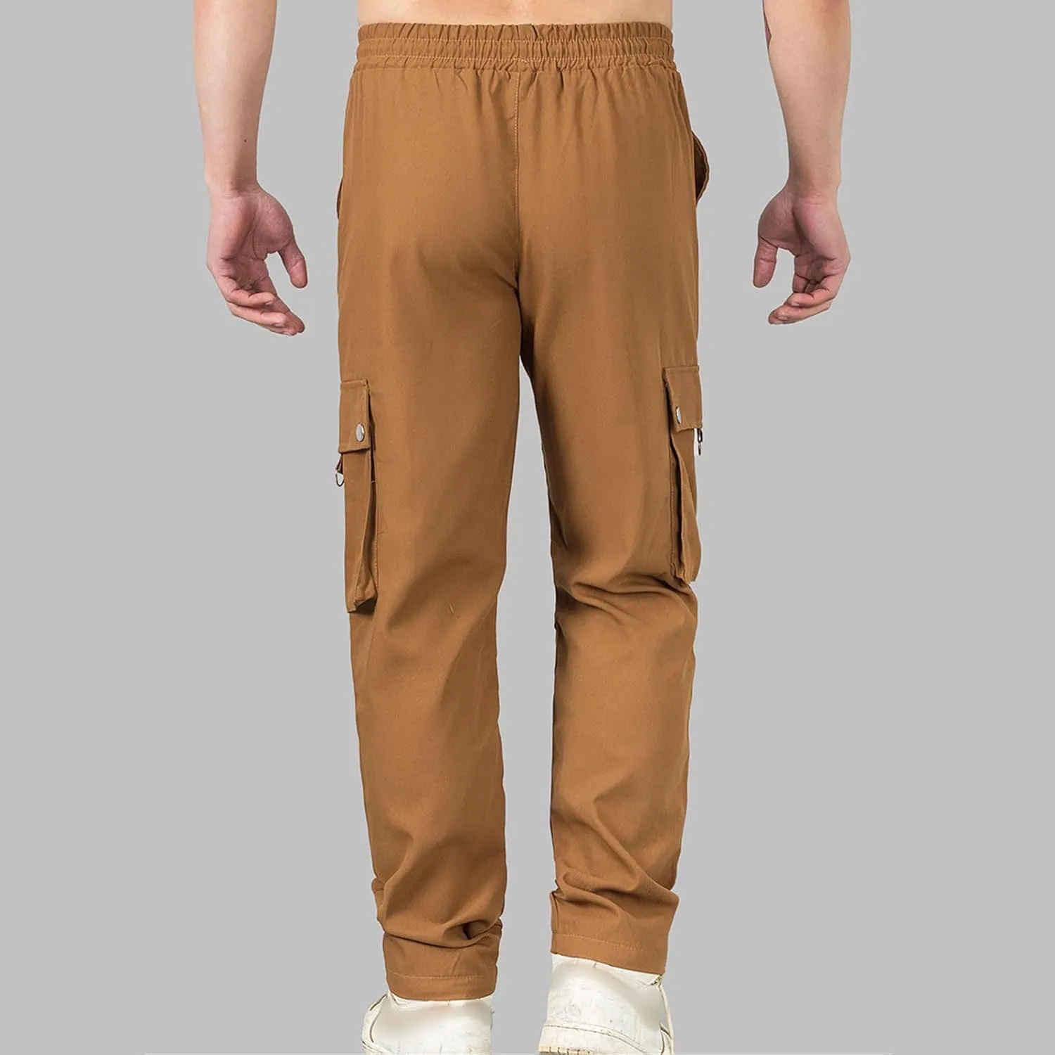 Mens Cargo Sweatpants Athletic Straight Jogger Pant with Pockets Big and Tall Baggy Tactical Workout Trouser