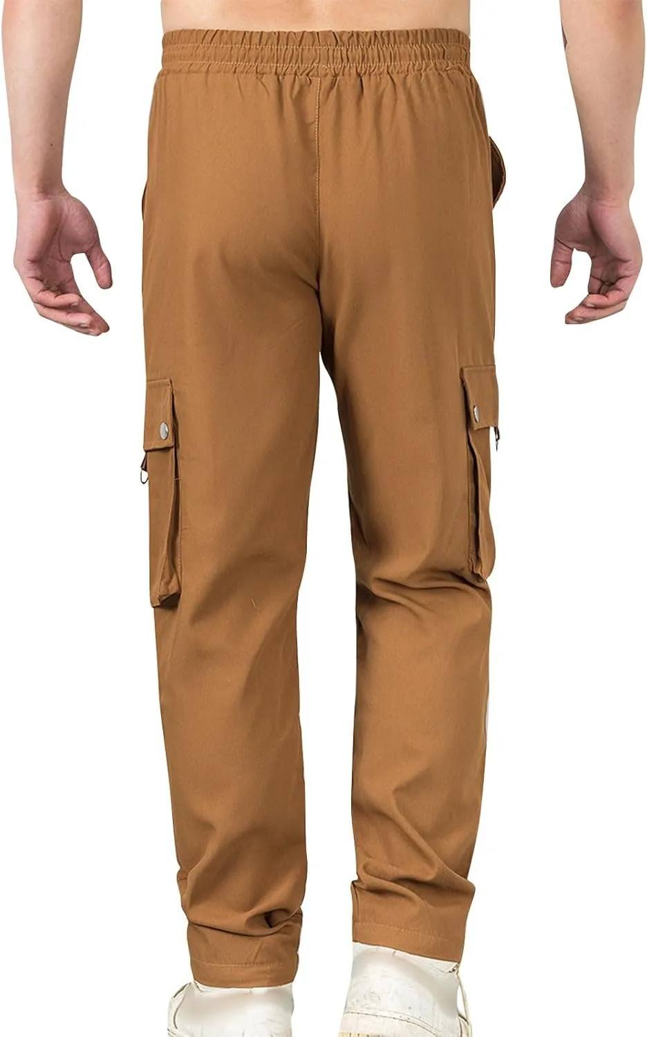 Mens Cargo Sweatpants Athletic Straight Jogger Pant with Pockets Big and Tall Baggy Tactical Workout Trouser