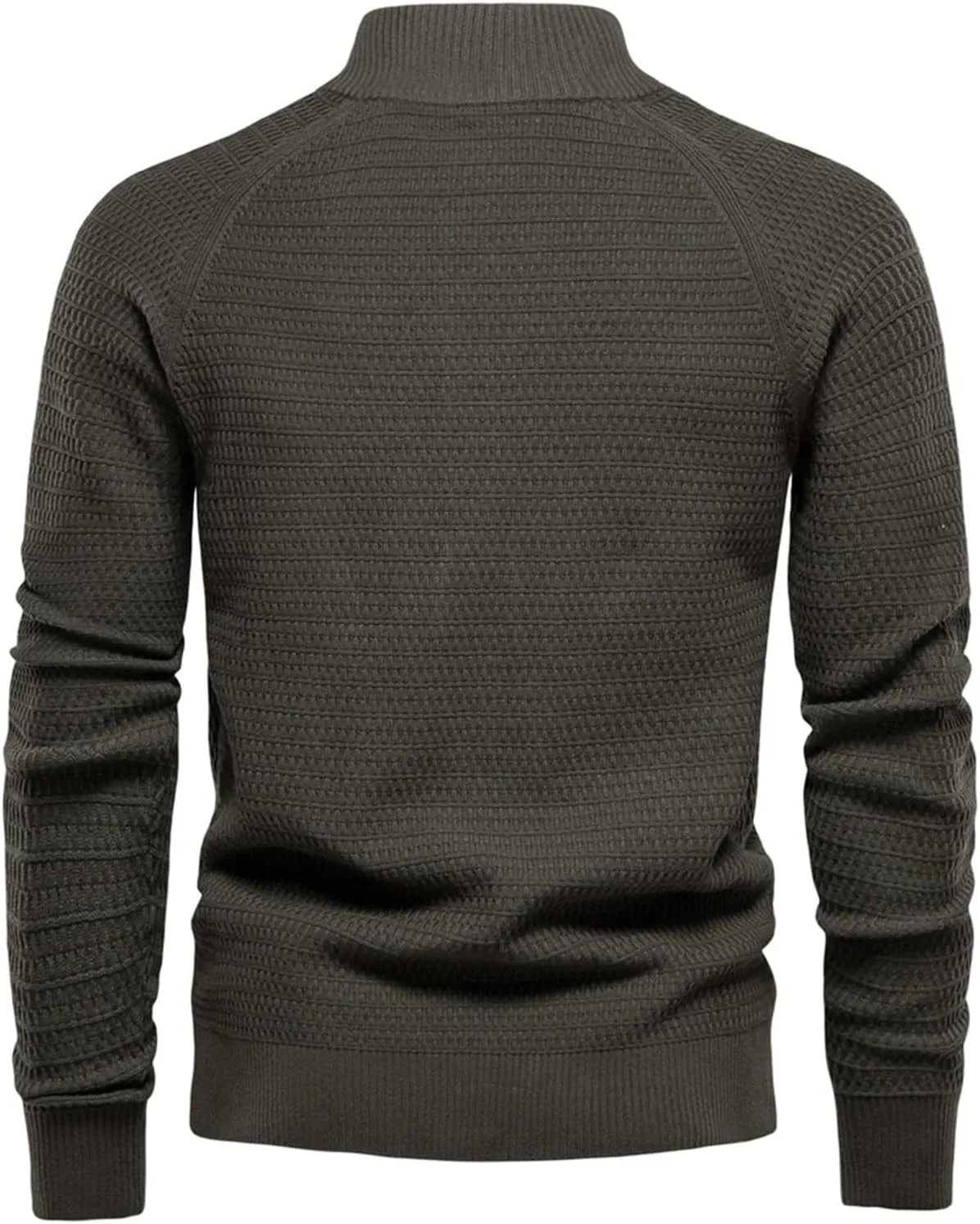 Mens Casual Crewneck Cardigan Slim Fit Sweaters Turtleneck Button Down Long Sleeve Plain Knitwear Fashion Warm Tops