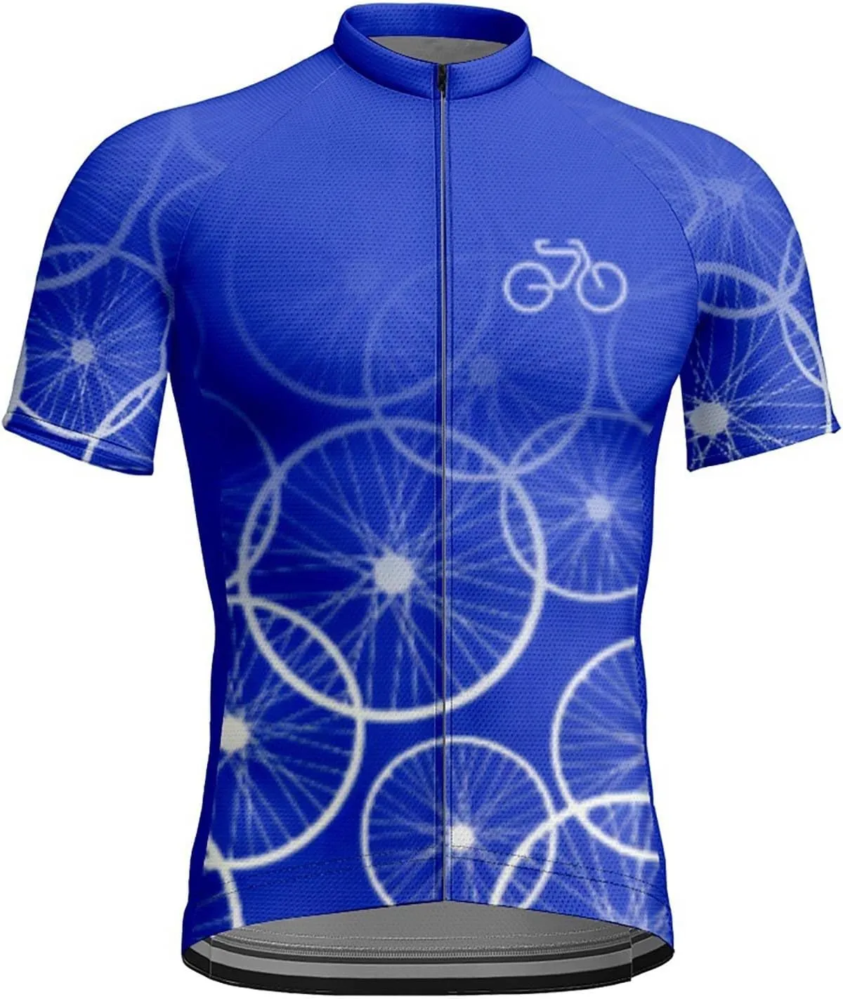 Men's Cycling Jerseys Tops Biking Shirts Short Sleeve Bike Clothing Full Zipper Bicycle Jacket with Pockets