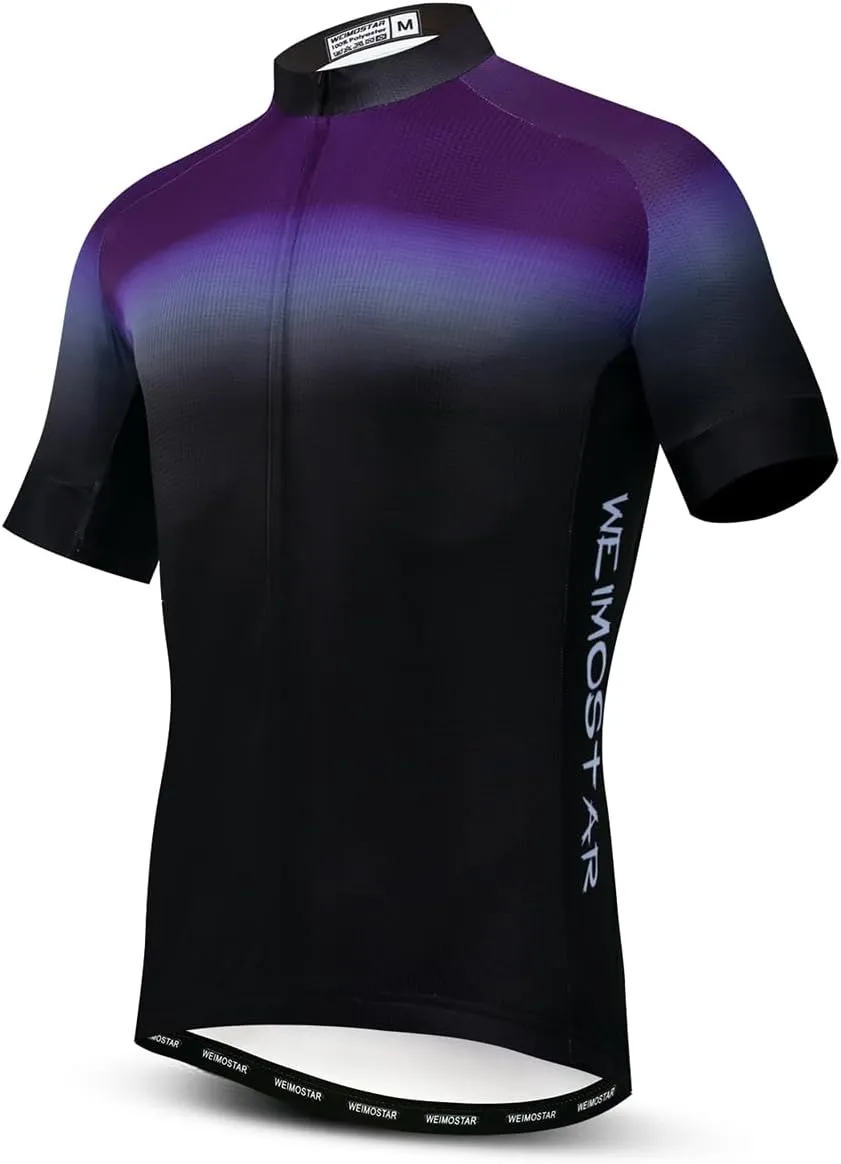 Men's Cycling Jerseys Wolf Print Bicycle Shirts Summer Road Bike Clothes Quick Dry Breathable