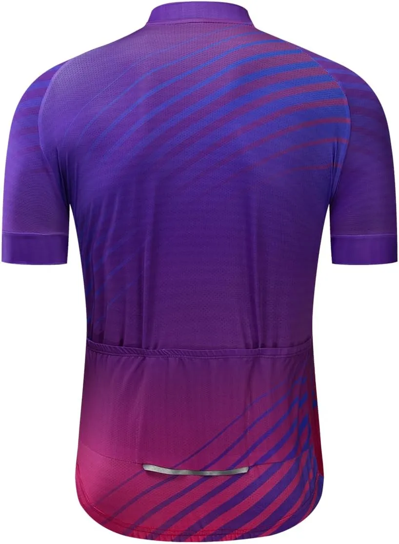 Men's Cycling Jerseys Wolf Print Bicycle Shirts Summer Road Bike Clothes Quick Dry Breathable