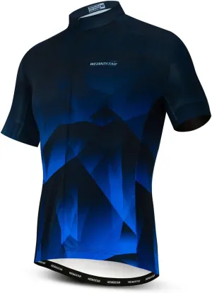 Men's Cycling Jerseys Wolf Print Bicycle Shirts Summer Road Bike Clothes Quick Dry Breathable