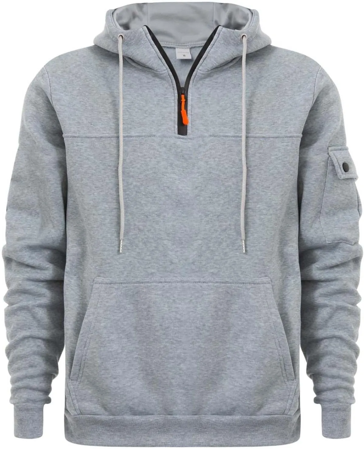 Mens Hoodies Pullover 2024 Fall Hooded Sweatshirt Quarter Zipper Drawstring Hoodie Outdoor Casual Half Zip Sweatshirts
