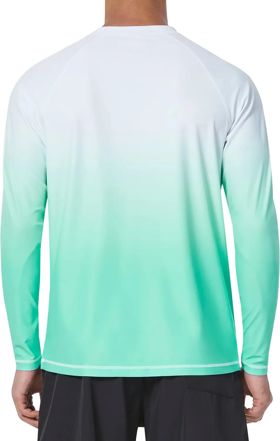Mens Rash Guard UPF 50  Swim Shirts UV Sun Protection T-Shirt Quick Dry Long Sleeve Beach Shirts for Fishing
