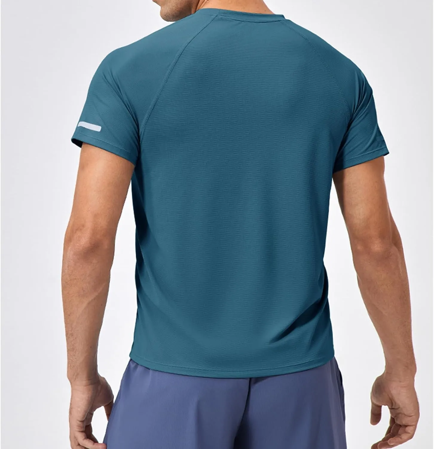Mens Short Sleeve Athletic Shirts Sun Uv Protection Rash Guard Shirts Lightweight Quick Dry Gym Tee Shirt for Men