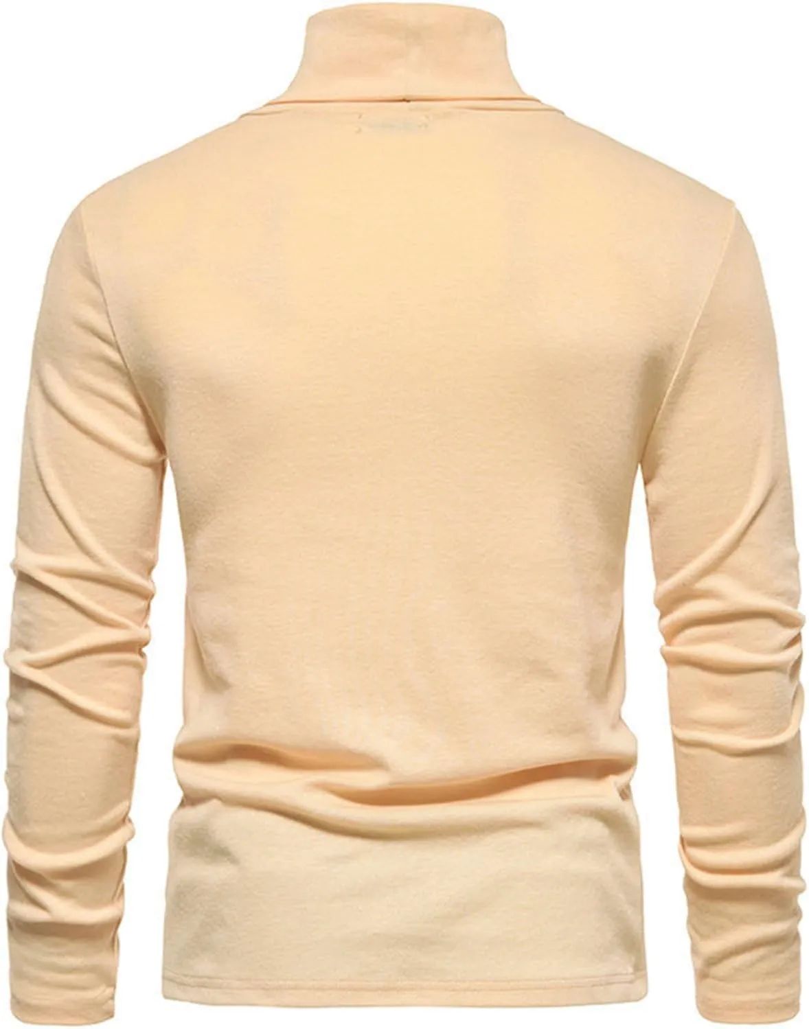 Men's Slim Fit Turtleneck Sweater Casual Long Sleeve Knit Pullover Jumper Lightweight Thermal Basic Top Big and Tall