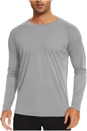 Mens Sun Shirts UV Protection Long Sleeve Beach Cover Up Quick Dry UPF 50  SPF Shirt T-Shirt Blouse for Casual Workout