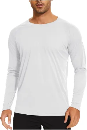 Mens Sun Shirts UV Protection Long Sleeve Beach Cover Up Quick Dry UPF 50  SPF Shirt T-Shirt Blouse for Casual Workout