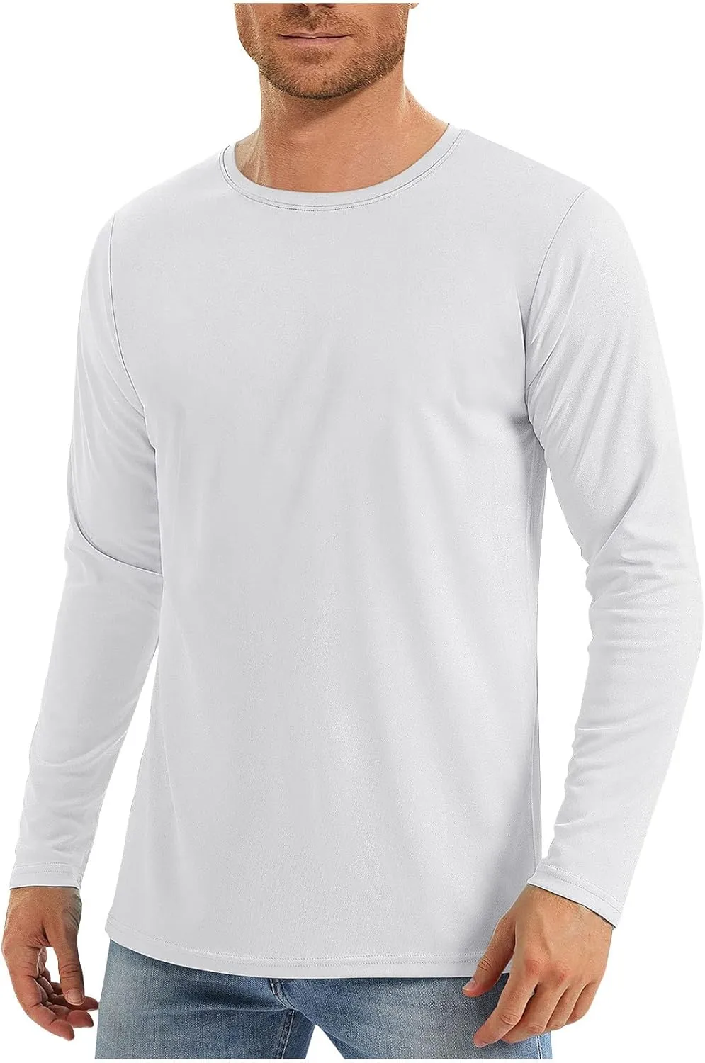 Men's UPF 50  Rash Guard Swim Fishing Sun Shirts Long Sleeve SPF UV Sun Protection Tshirts for Outdoor Casual Workout