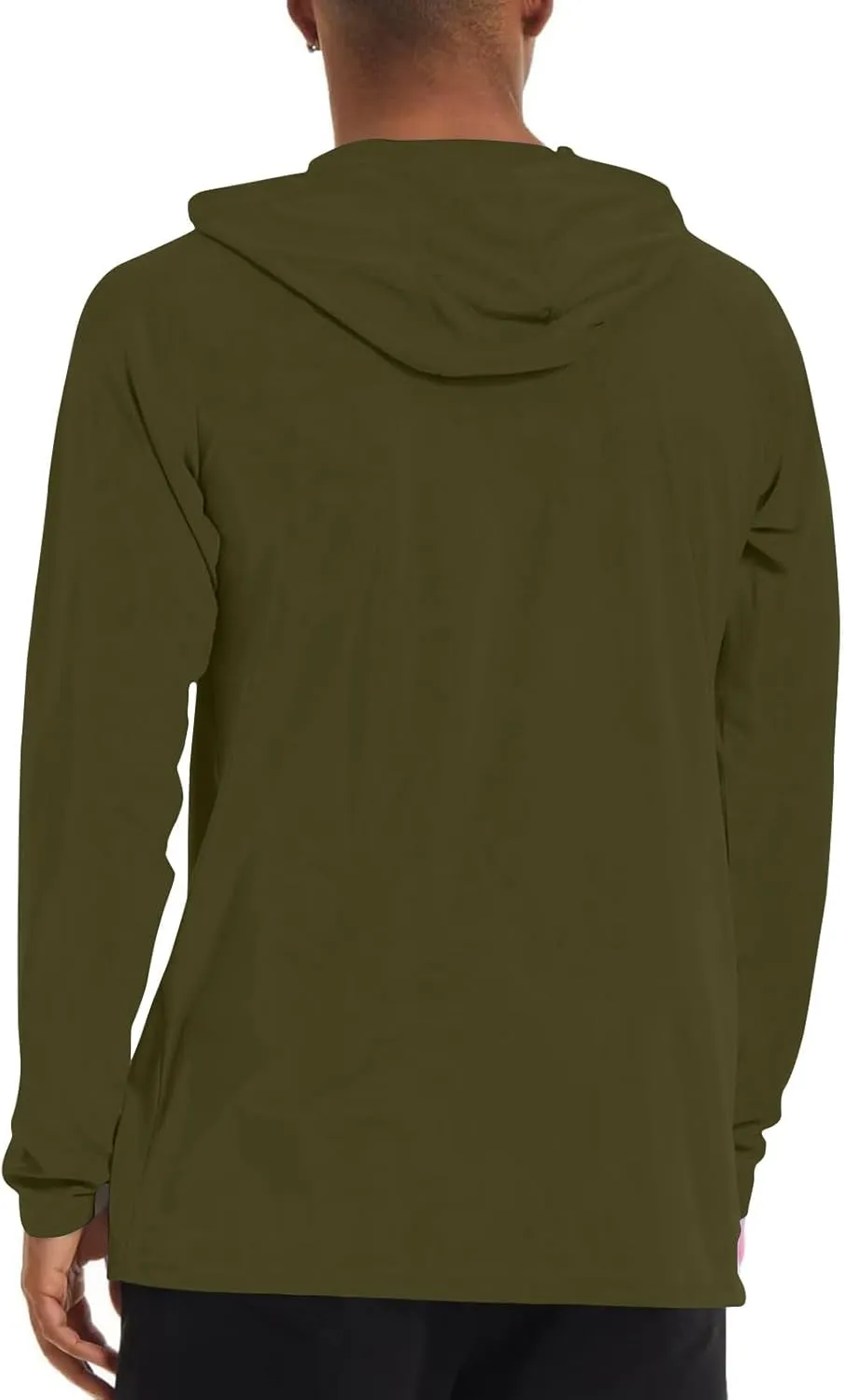 Men's UPF 50  Sun Protection Hoodie Long Sleeve SPF Fishing Hiking Running Rash Guard Shirts Quick Dry Lightweight