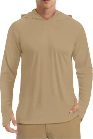 Men's UPF 50  Sun Protection Hoodie Long Sleeve SPF Fishing Hiking Running Rash Guard Shirts Quick Dry Lightweight