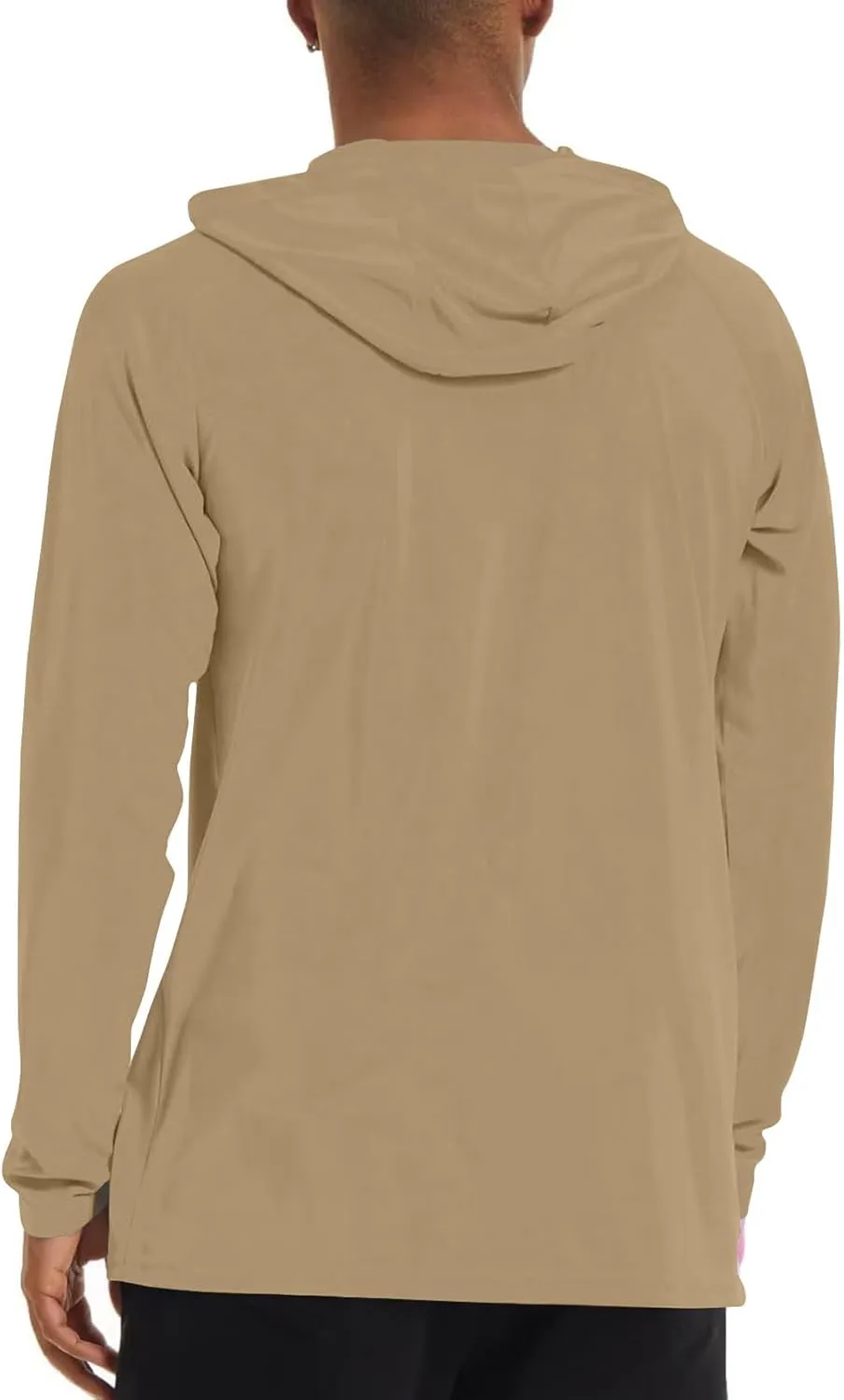 Men's UPF 50  Sun Protection Hoodie Long Sleeve SPF Fishing Hiking Running Rash Guard Shirts Quick Dry Lightweight