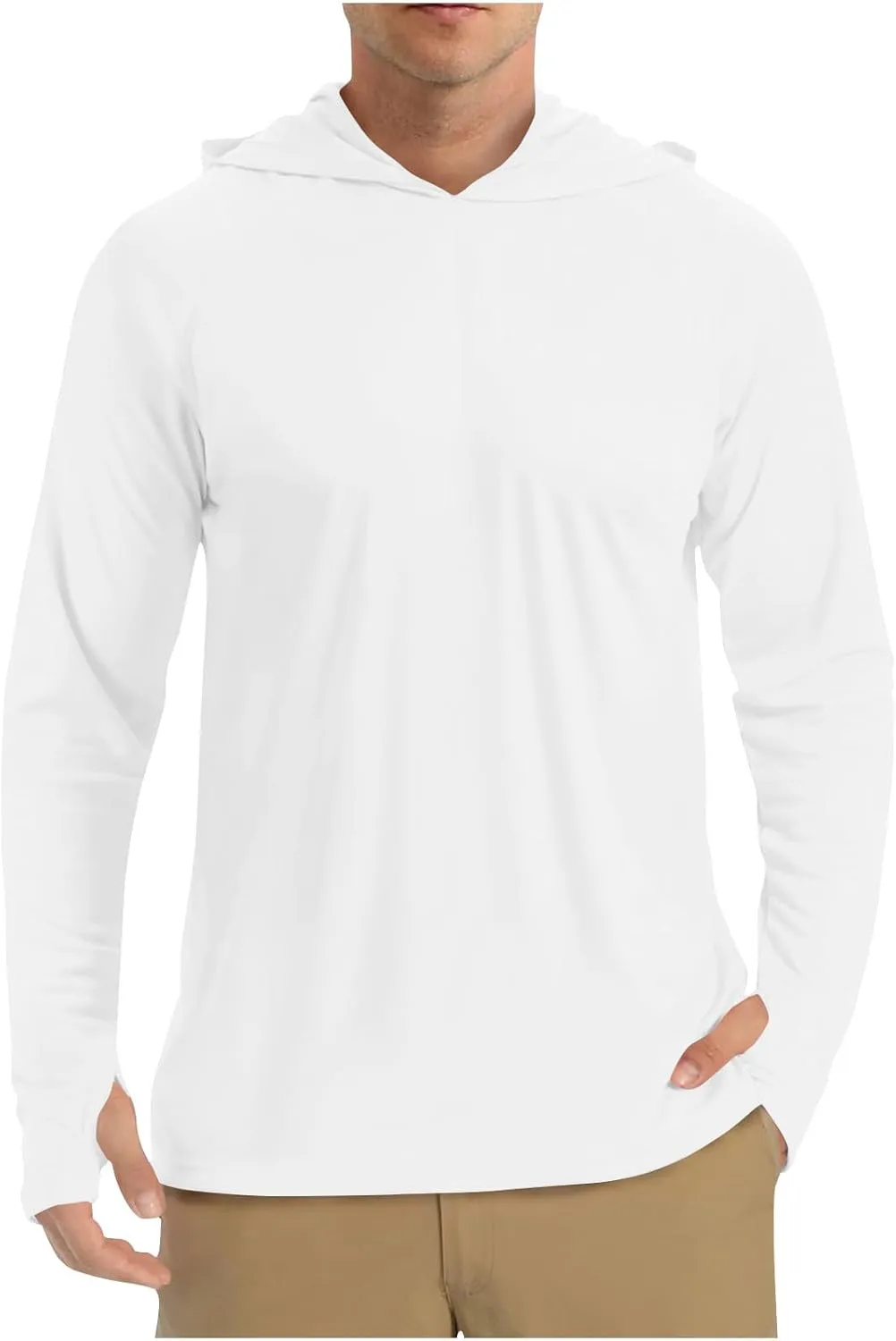 Men's UPF 50  Sun Protection Hoodie Long Sleeve SPF Fishing Hiking Running Rash Guard Shirts Quick Dry Lightweight