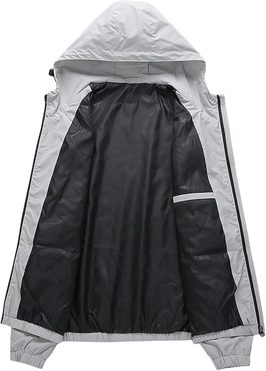 Mens Windproof Jackets Lightweight Waterproof Coats Long Sleeve Raincoats Hooded Casual Windbreaker Fall Hoodies
