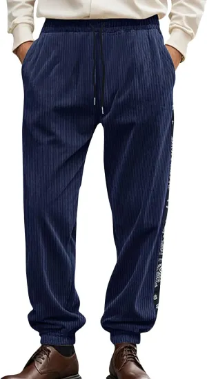 Mens Winter Fleece Sherpa Sweatpants Drawstring Thermal Athletic Pants Fashion Casual Trousers with Pockets