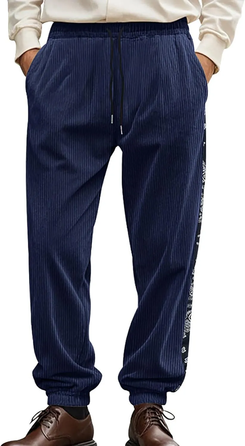 Mens Winter Fleece Sherpa Sweatpants Drawstring Thermal Athletic Pants Fashion Casual Trousers with Pockets