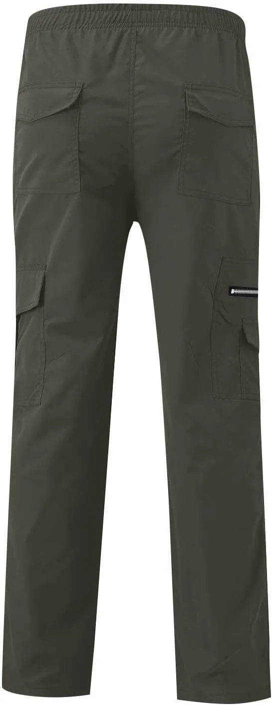 Mens Work Pants Cargo Multi Pockets Big and Tall Relaxed Fit Work Hiking Stretch Outdoor Joggers Trousers