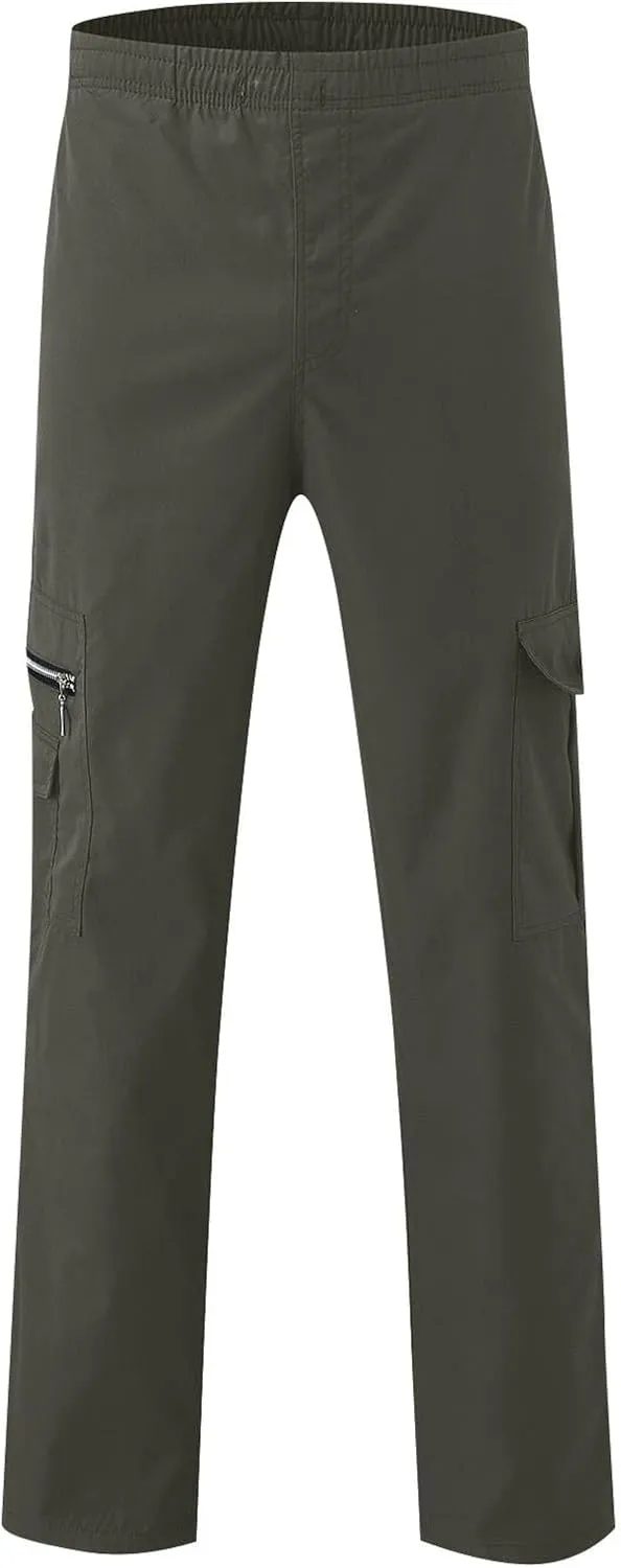 Mens Work Pants Cargo Multi Pockets Big and Tall Relaxed Fit Work Hiking Stretch Outdoor Joggers Trousers