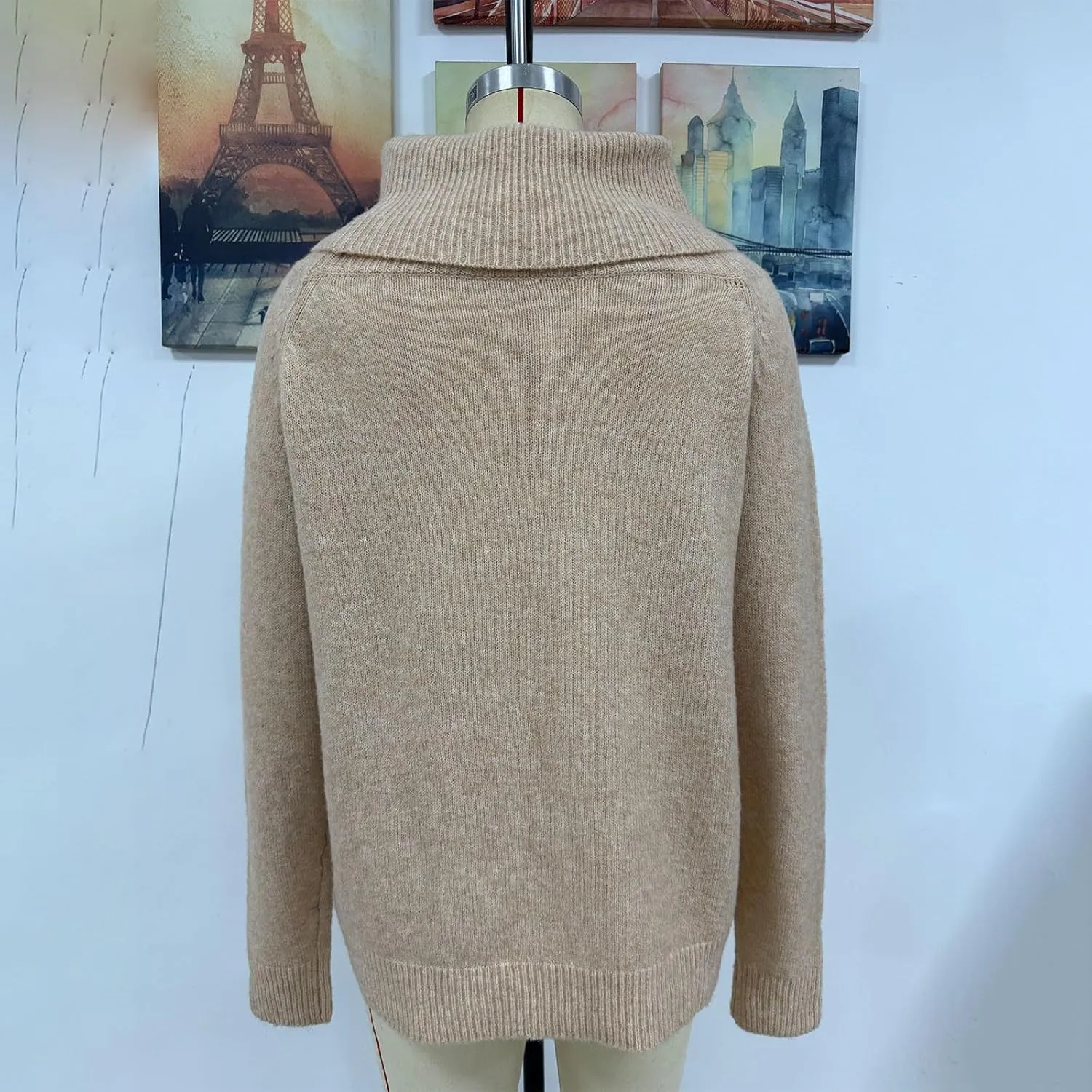 Off The Shoulder Sweater for Women Fall Long Sleeve Top 2024 Outfits Loose Knitted Winter Pullover Sweaters Plus Size