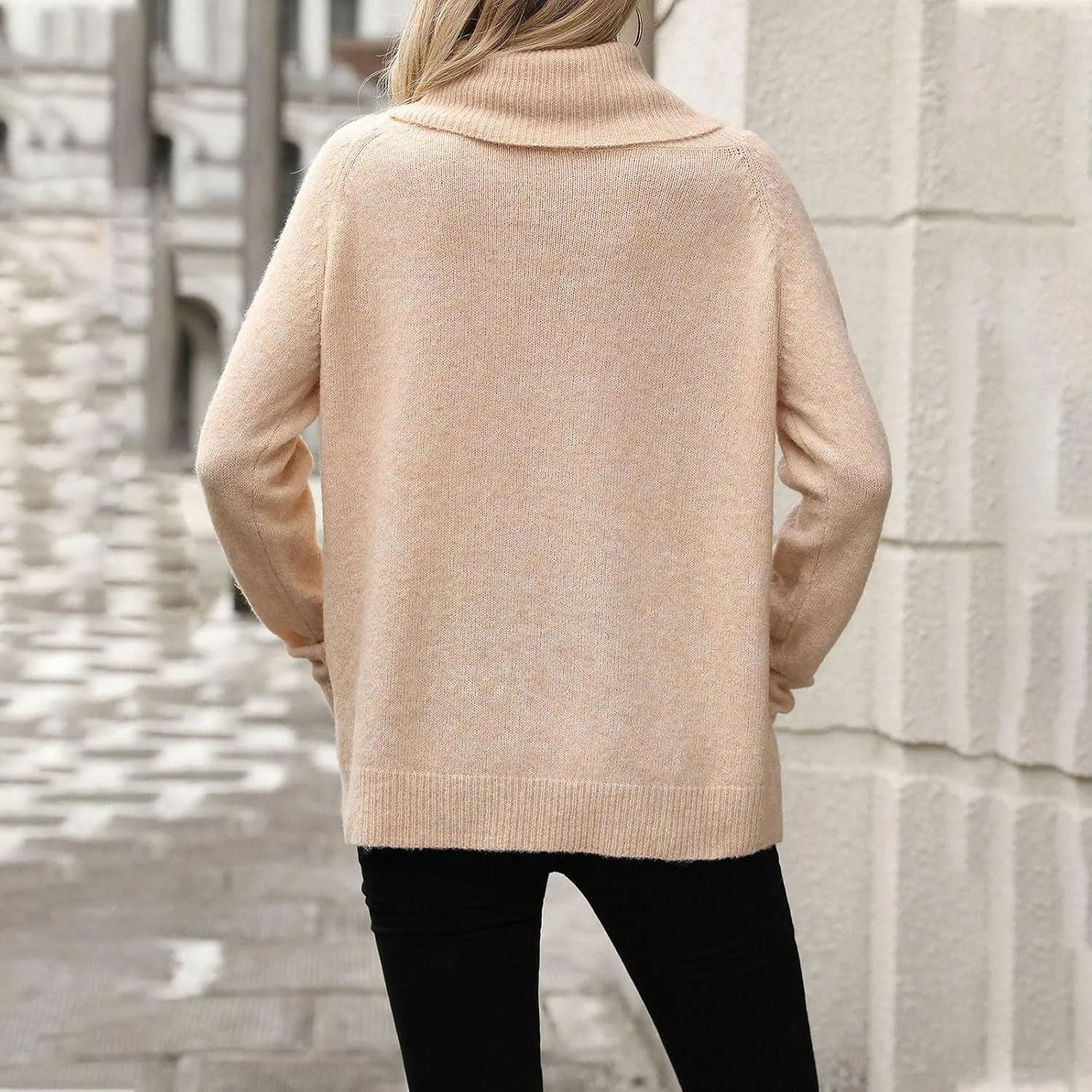 Off The Shoulder Sweater for Women Fall Long Sleeve Top 2024 Outfits Loose Knitted Winter Pullover Sweaters Plus Size