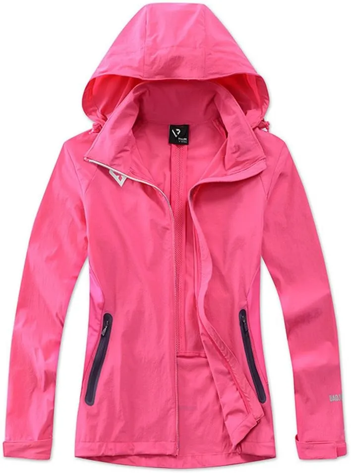 Outdoor Jacket Waterproof Windbreaker Hooded Active Windproof Sportswear Jackets Lightweight Rain Coat