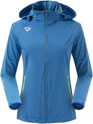 Outdoor Jacket Waterproof Windbreaker Hooded Active Windproof Sportswear Jackets Lightweight Rain Coat