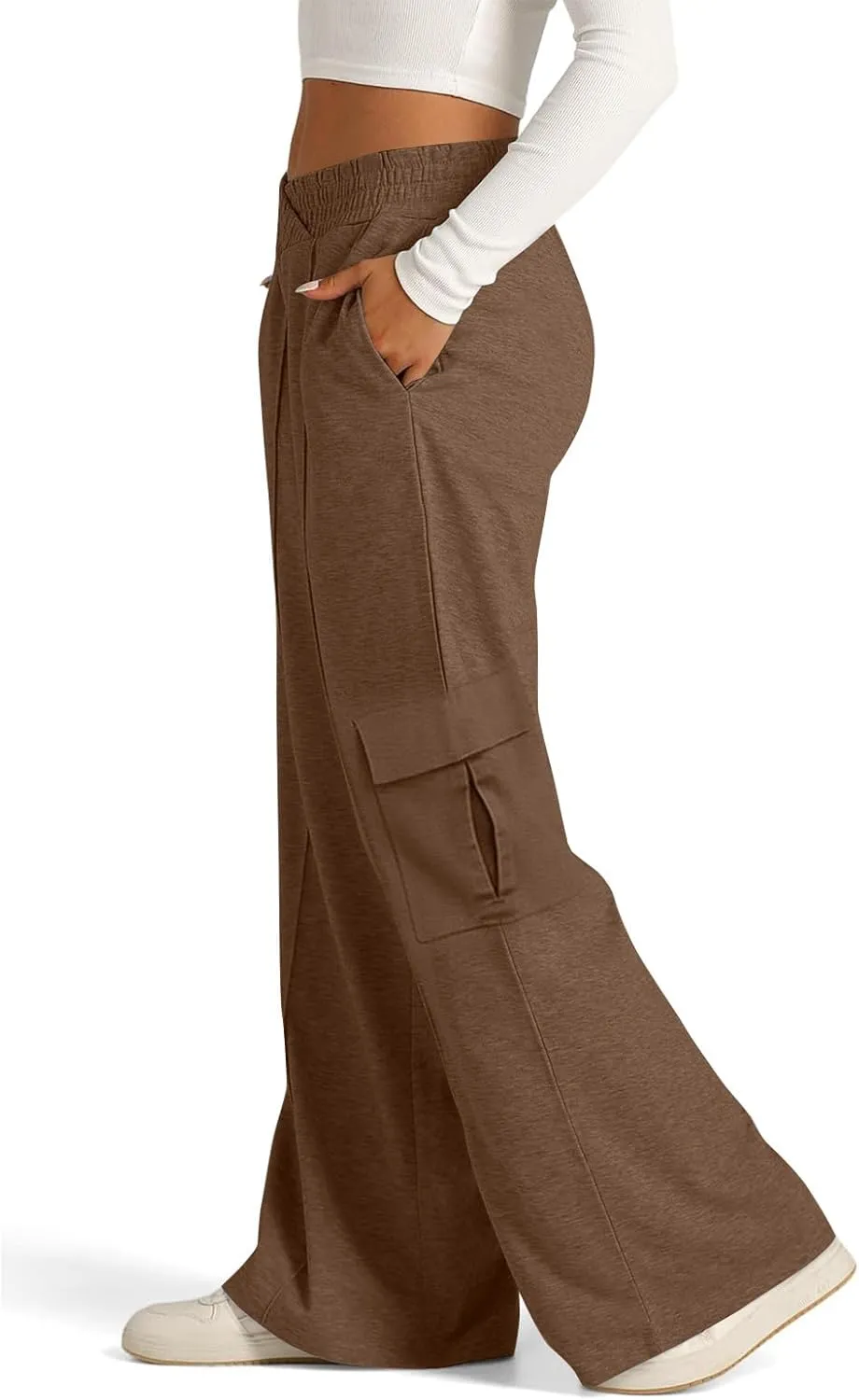 Oversized Wide Leg Sweatpants Women Crossover Low Rise Cargo Sweatpants Straight Leg Baggy Sweatpants Lounge Pants