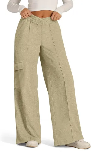 Oversized Wide Leg Sweatpants Women Crossover Low Rise Cargo Sweatpants Straight Leg Baggy Sweatpants Lounge Pants