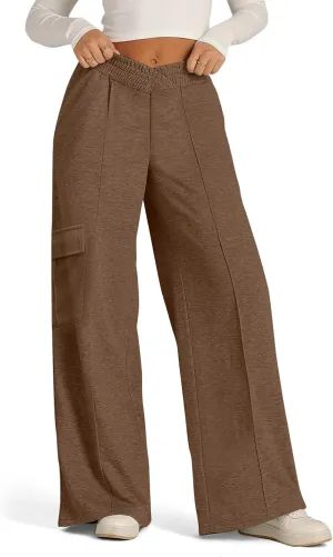 Oversized Wide Leg Sweatpants Women Crossover Low Rise Cargo Sweatpants Straight Leg Baggy Sweatpants Lounge Pants