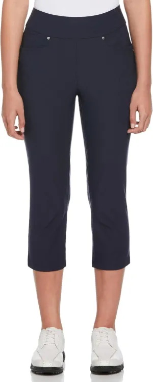 PGA TOUR Women's 22” Pull-on Golf Capri Pants with Tummy Control, Performance Stretch, Moisture-Wicking, Sun Protection