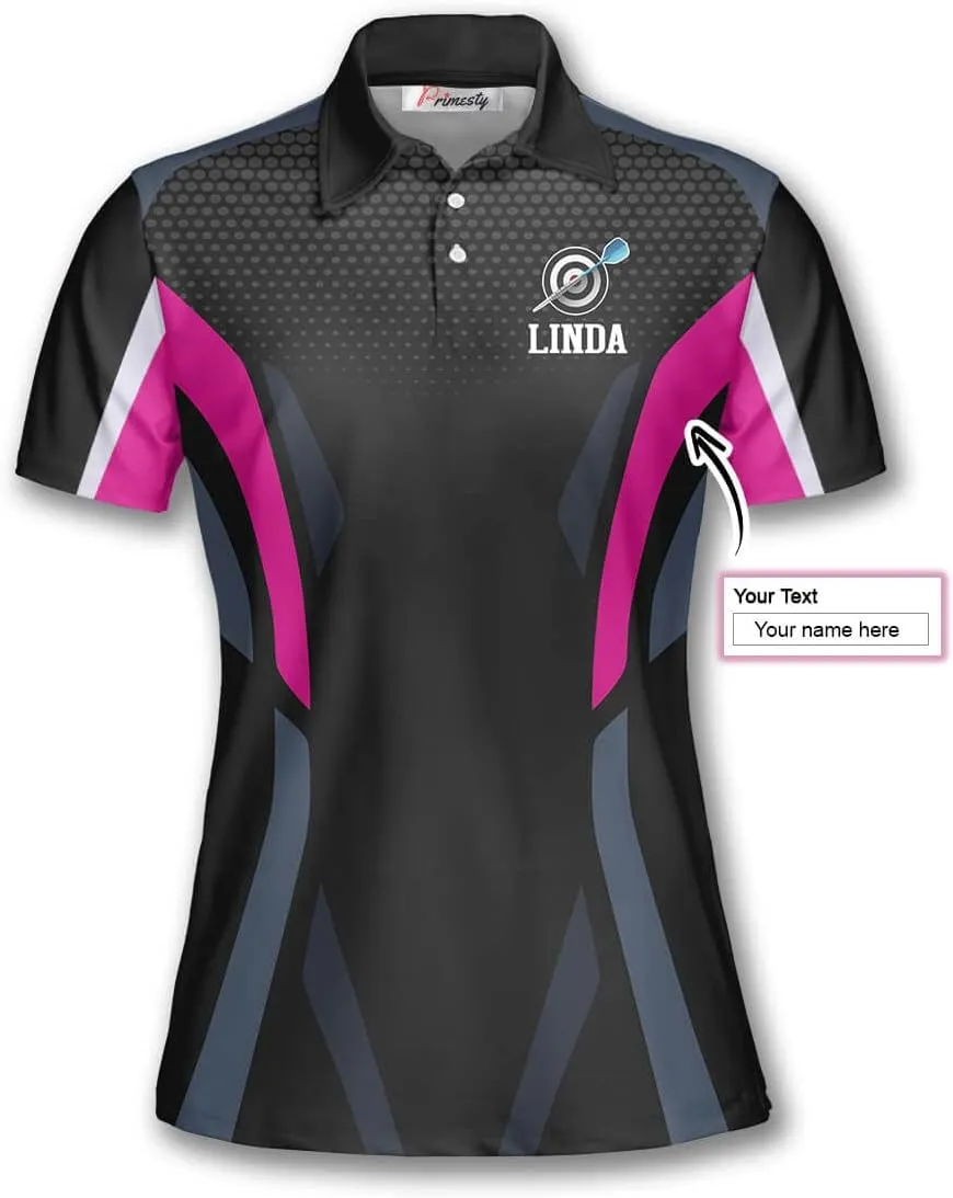 PRIMESTY Custom Darts Shirts for Women- Short-Sleeve Darts Shirts for Girls- Personalized Darts Jerseys