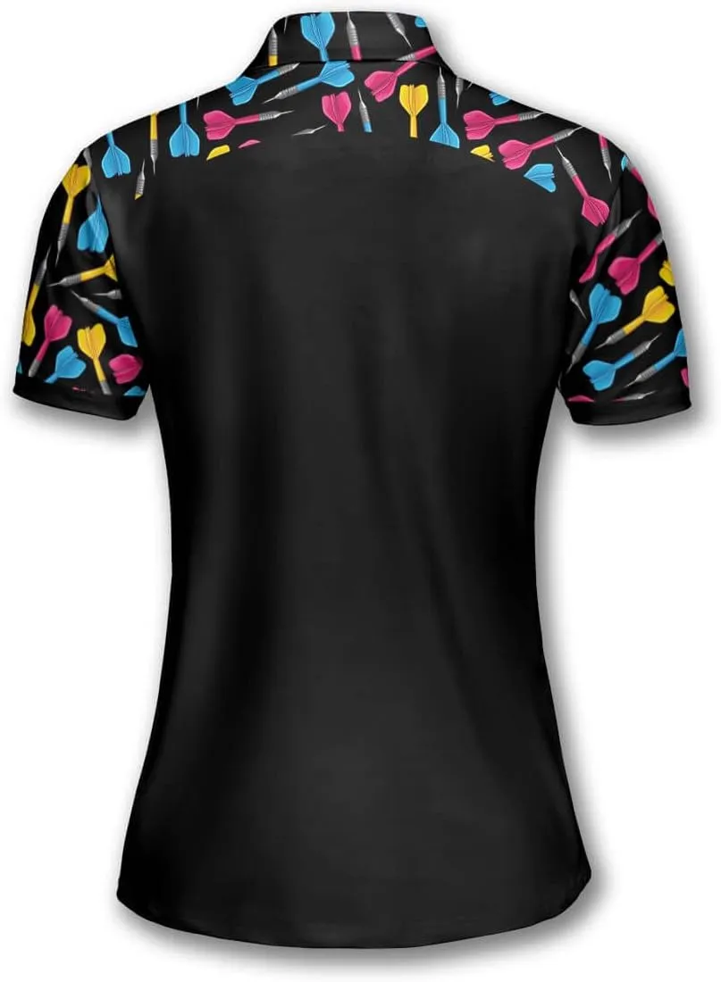 PRIMESTY Custom Darts Shirts for Women- Short-Sleeve Darts Shirts for Girls- Personalized Darts Jerseys