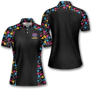 PRIMESTY Custom Darts Shirts for Women- Short-Sleeve Darts Shirts for Girls- Personalized Darts Jerseys