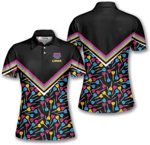 PRIMESTY Custom Darts Shirts for Women- Short-Sleeve Darts Shirts for Girls- Personalized Darts Jerseys