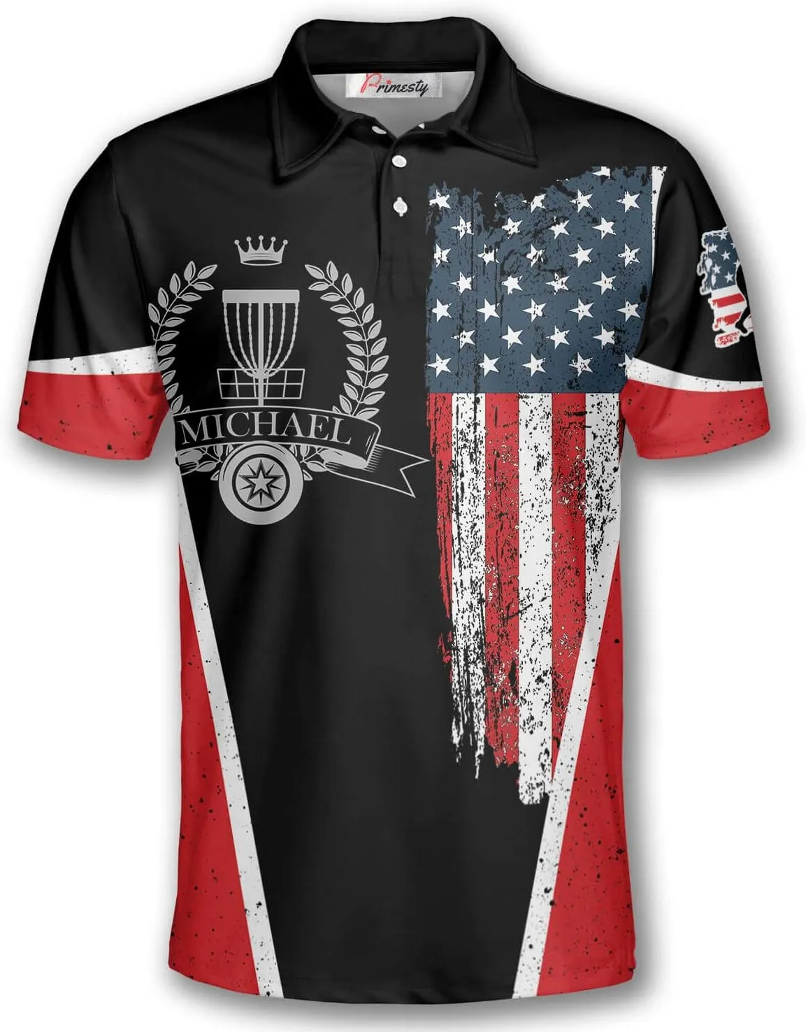 PRIMESTY Personalized Disc Golf Shirts for Men- Custom Disc Golf Jerseys for Teams- Disc Golf Shirts Men's Polo
