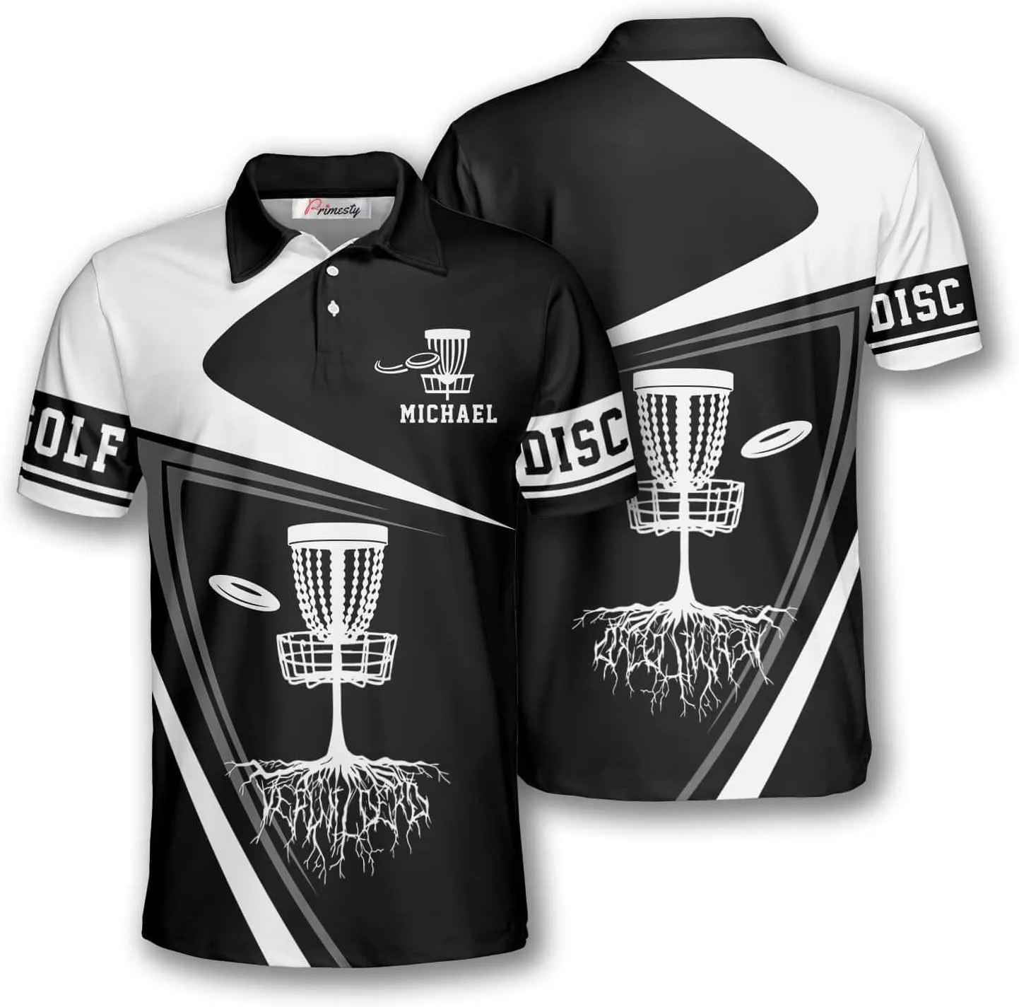 PRIMESTY Personalized Disc Golf Shirts for Men- Custom Disc Golf Jerseys for Teams- Disc Golf Shirts Men's Polo