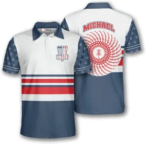 PRIMESTY Personalized Disc Golf Shirts for Men- Custom Disc Golf Jerseys for Teams- Disc Golf Shirts Men's Polo