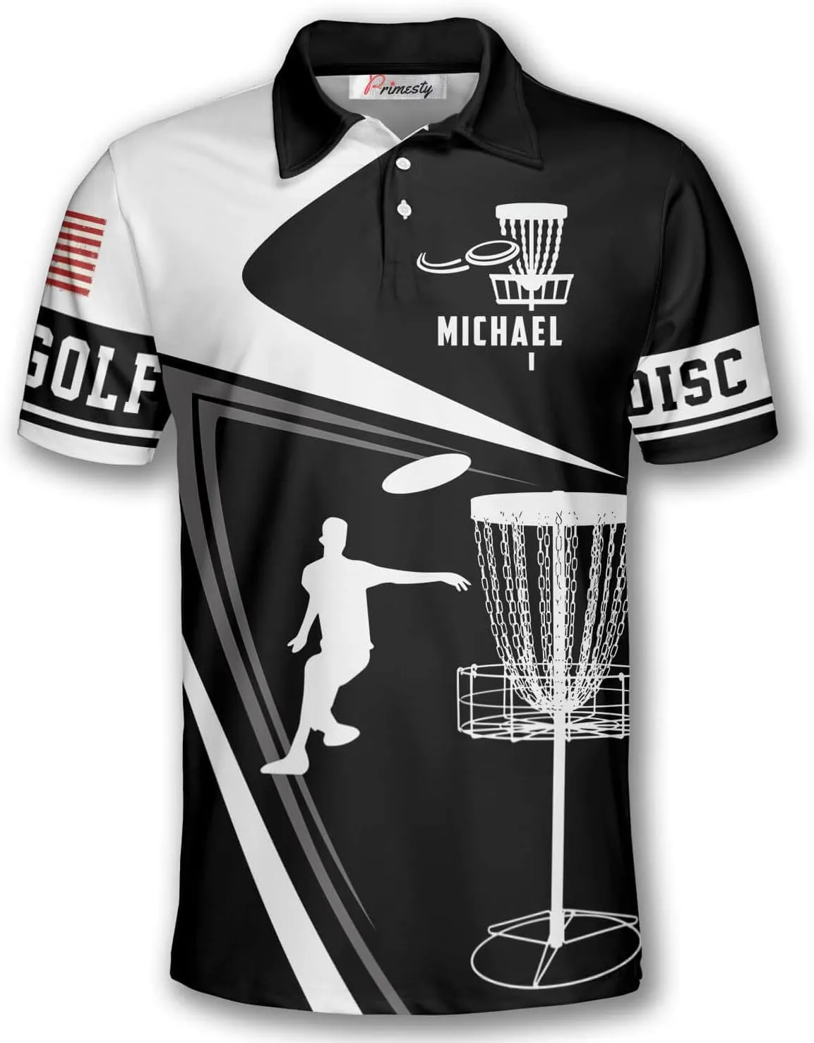 PRIMESTY Personalized Disc Golf Shirts for Men- Custom Disc Golf Jerseys for Teams- Disc Golf Shirts Men's Polo