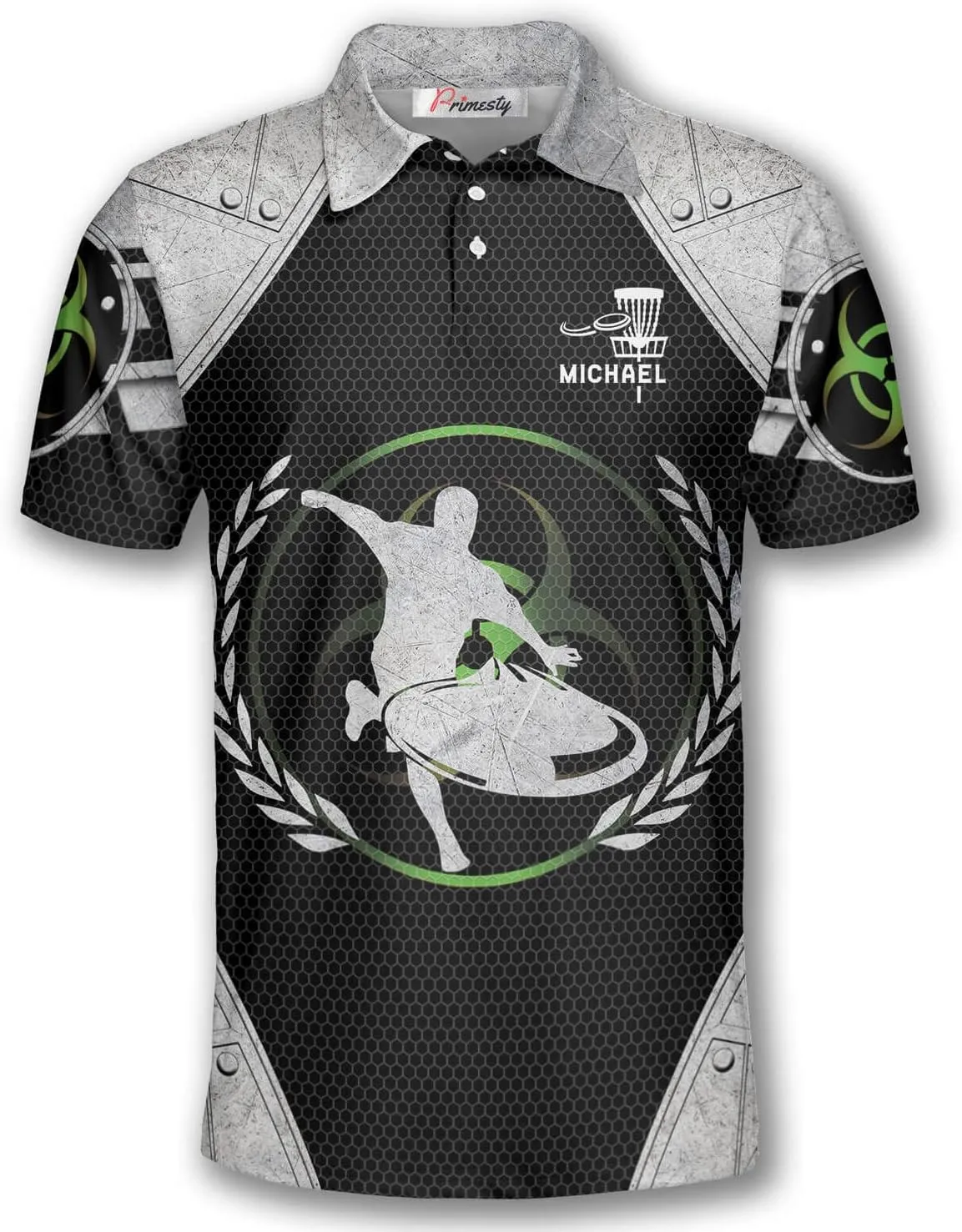PRIMESTY Personalized Disc Golf Shirts for Men- Custom Disc Golf Jerseys for Teams- Disc Golf Shirts Men's Polo