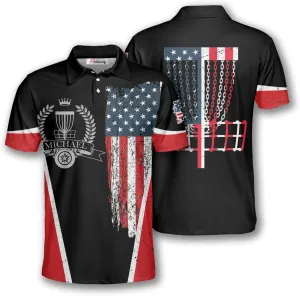 PRIMESTY Personalized Disc Golf Shirts for Men- Custom Disc Golf Jerseys for Teams- Disc Golf Shirts Men's Polo