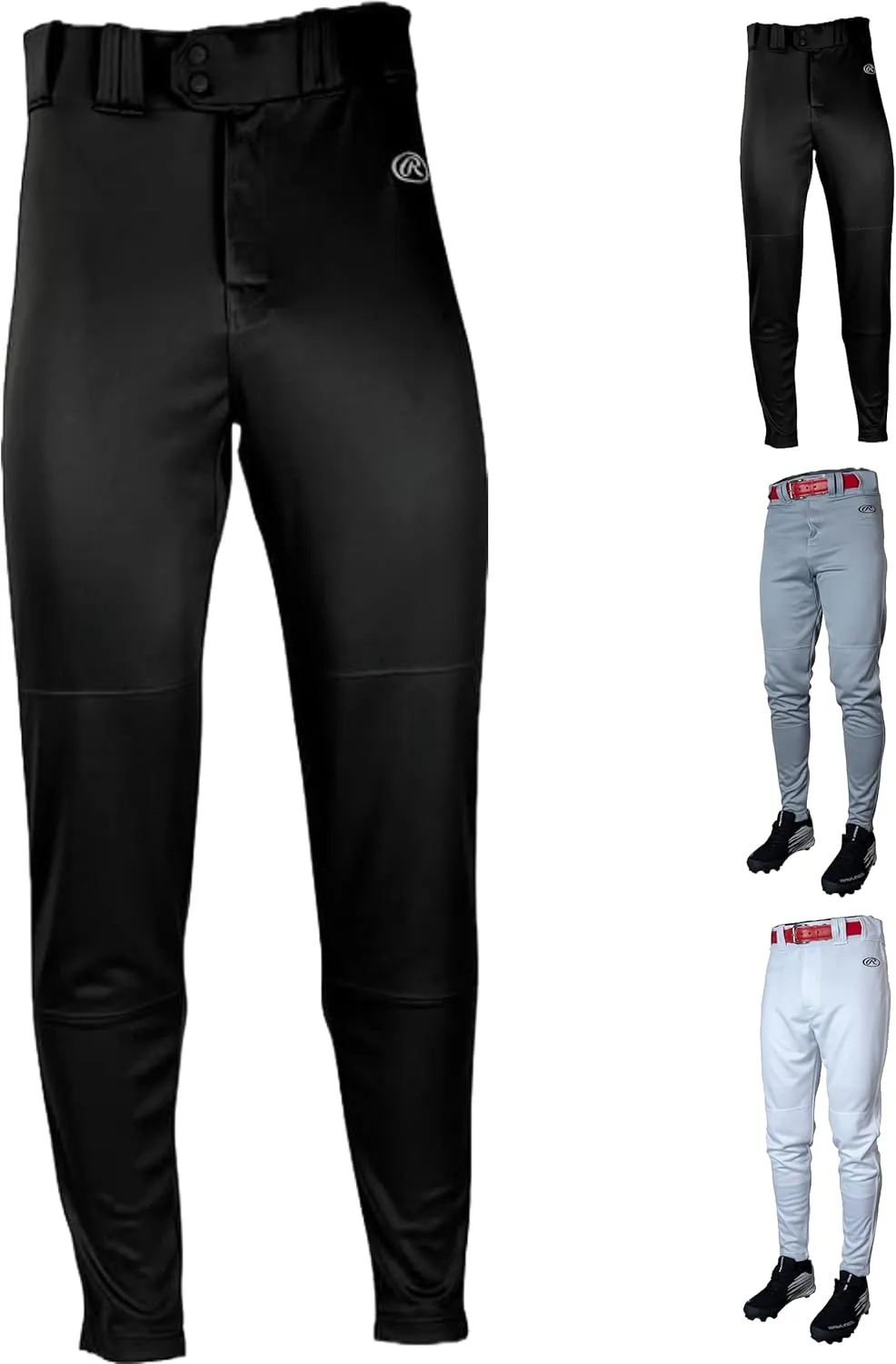Rawlings Men's Launch Series Baseball Pants | Tapered Jogger Fit | Adult Sizes | Solid | Multiple Colors