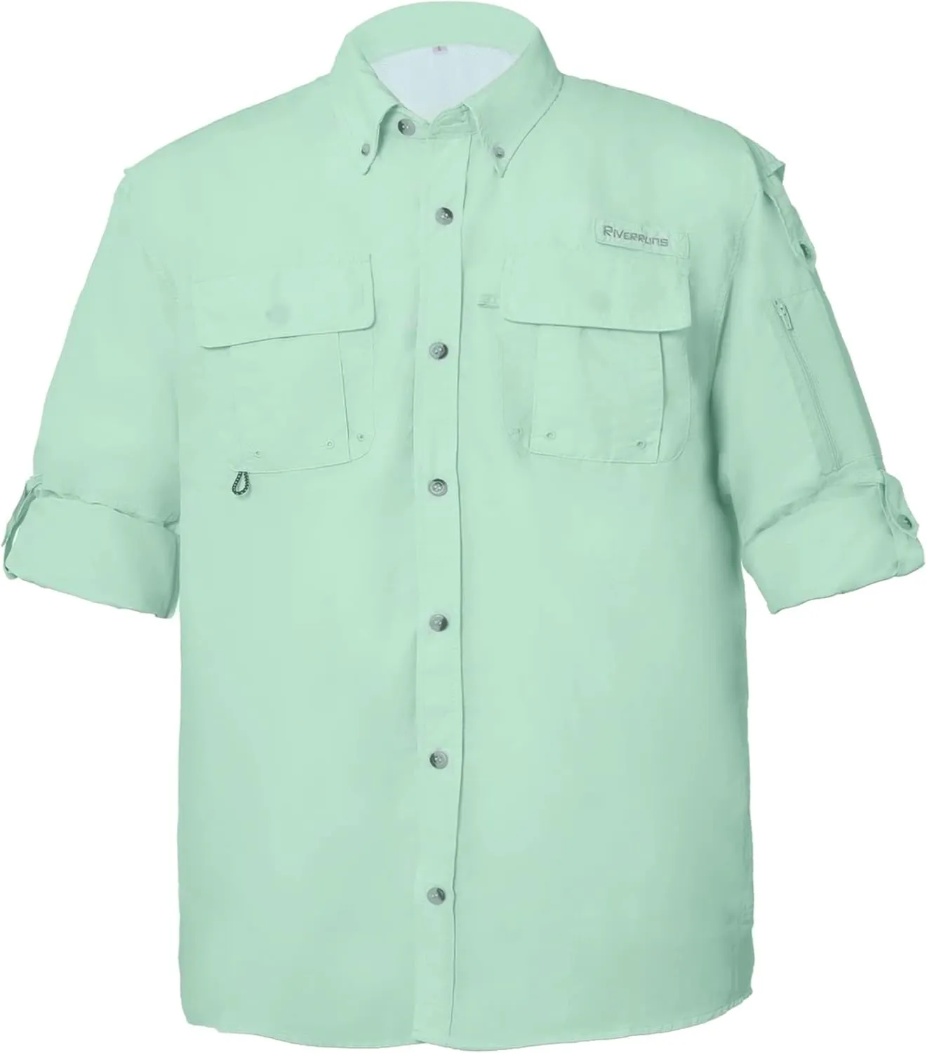 Riverruns UPF 50  Men's Fishing Shirts Long Sleeve UV Protection Shirts Water-Repellent for Hiking, Fishing, Camping